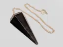 Black Onyx Faceted Pendulum 4cm