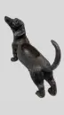 Bronze Dachshund Planter