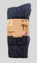 Angora Wool Blend Cushion Crew Socks - 2 Pack - Denim