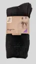 Angora Wool Blend Cushion Crew Socks - 2 Pack - Black