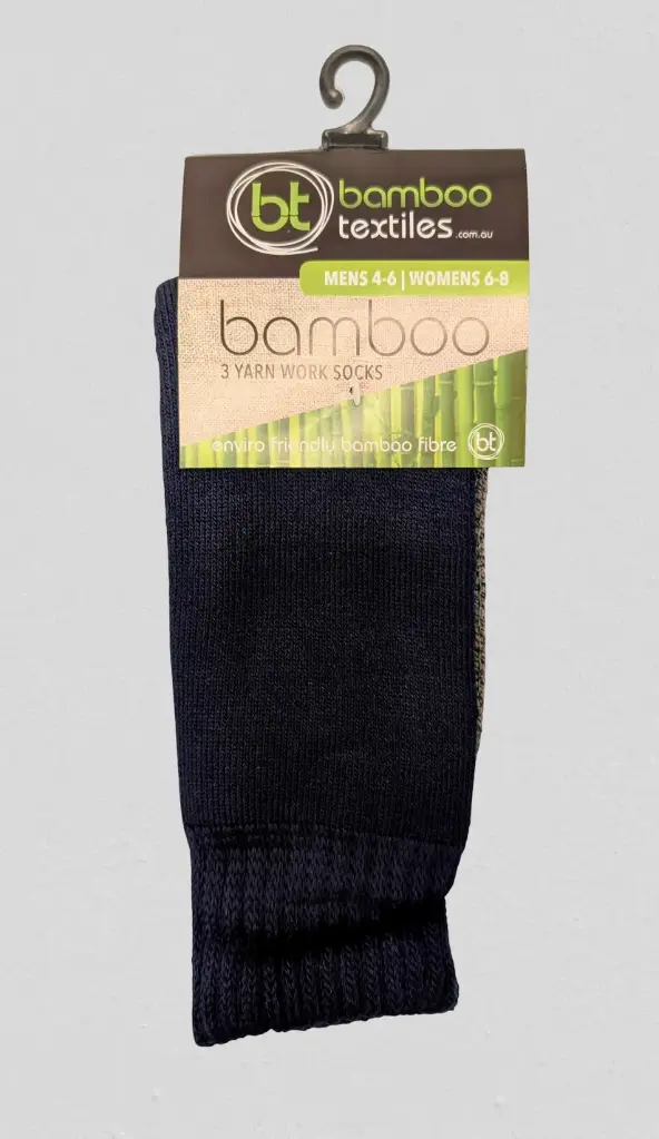 Bamboo - 3 Yarn Work Socks - Navy