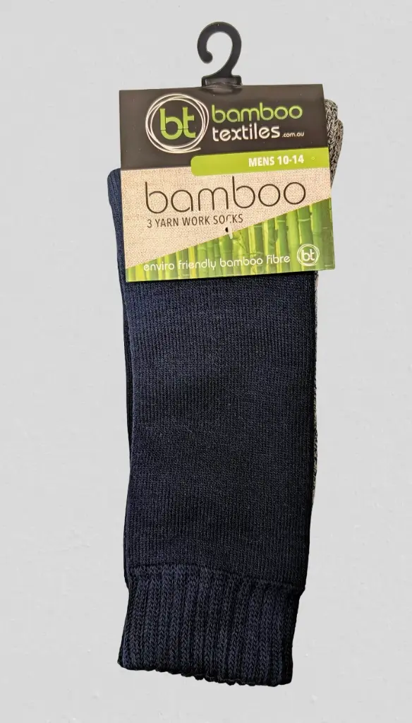 Bamboo - 3 Yarn Work Socks - Navy