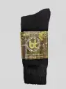 Bamboo - 3 Yarn Work Socks - 3 Pack - Black