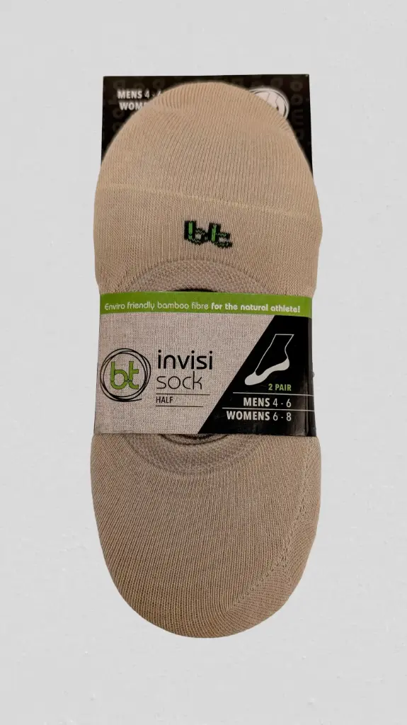Bamboo - Invisisock Half - 2 Pack - Skin