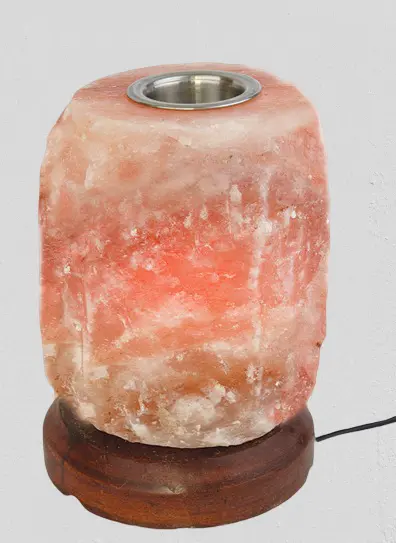 Himalayan Salt Lamp AROMATHERAPY Wood Base