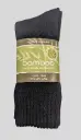 Bamboo - Extra Thick Socks 3-Pack - Black 