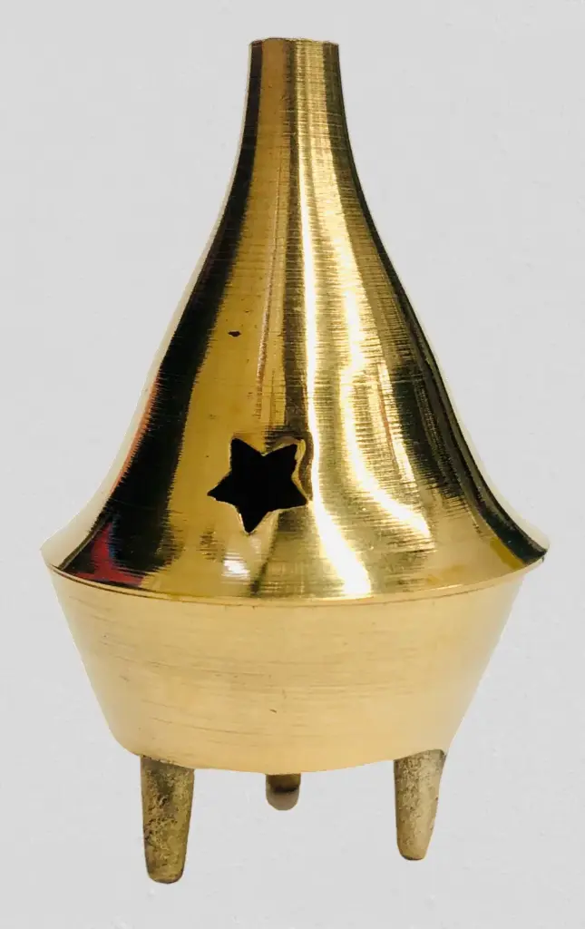 Incense Dhoop / Cone Burner - BRASS 6cm
