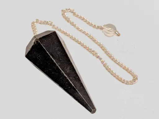 [CRY-CAR-BLA-ONY-PEN-4cm] Black Onyx Faceted Pendulum 4cm