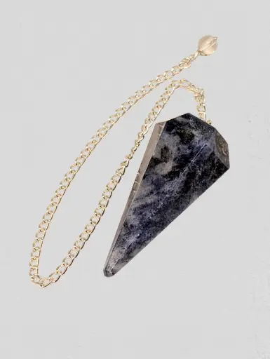 [CRY-CAR-SOD-PEN-4cm] Sodalite Faceted Pendulum - 4cm