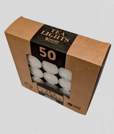 [9hTC50db] 9 Hour TEALIGHT CANDLES Pack of 50