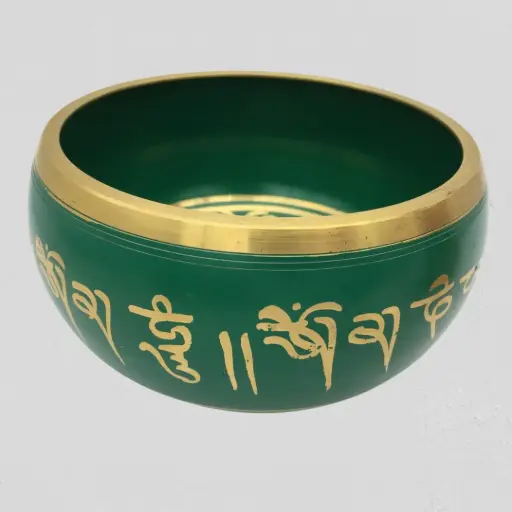 [SOU-SIN-BOW-GRE-12cm] Tibetan Singing Bowl GREEN 12cm