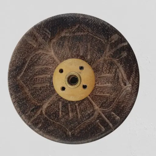 [INC-WOO-HOL-TIB-7cm] INCENSE HOLDER Wooden - Tibetan