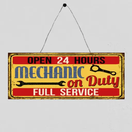 [TINP008] Mechanic on Duty Plaque