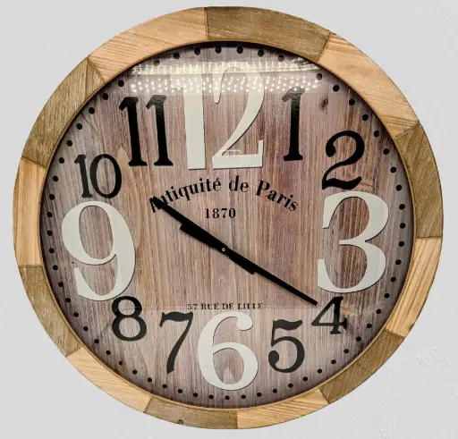 [CLK231] Vintage Style - Wooden Wall Clock