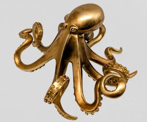 [BL7041-1] Gold Octopus