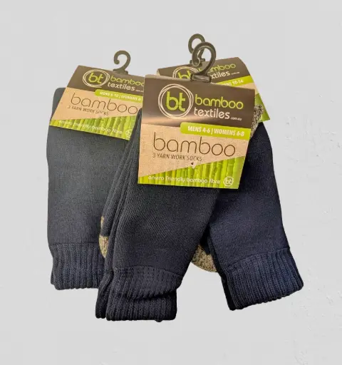 Bamboo - 3 Yarn Work Socks - Navy