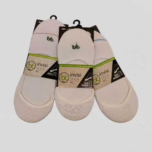Bamboo - Invisisock Half - 2 Pack - White