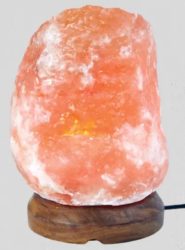 [LslnSWEwb24V] Himalayan Salt Lamp 1-2kg NATURAL Wood Base 