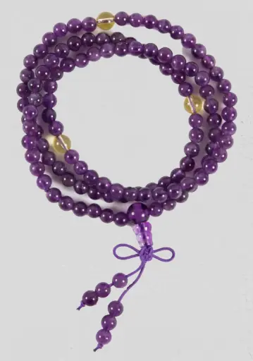[LMPA] Crystal Mala Bead Necklace AMETHYST