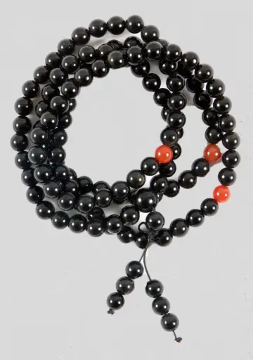 [LMPO] Crystal Mala Beads Necklace BLACK OBSIDIAN