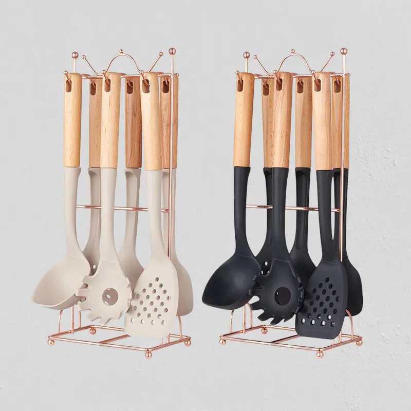 Elegant 7-Piece Silicone Kitchen Utensil Set